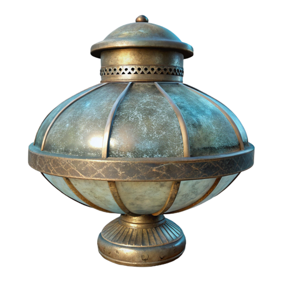 extraordinary artistic Antique Lamp Glass Shade Transparent Background original png