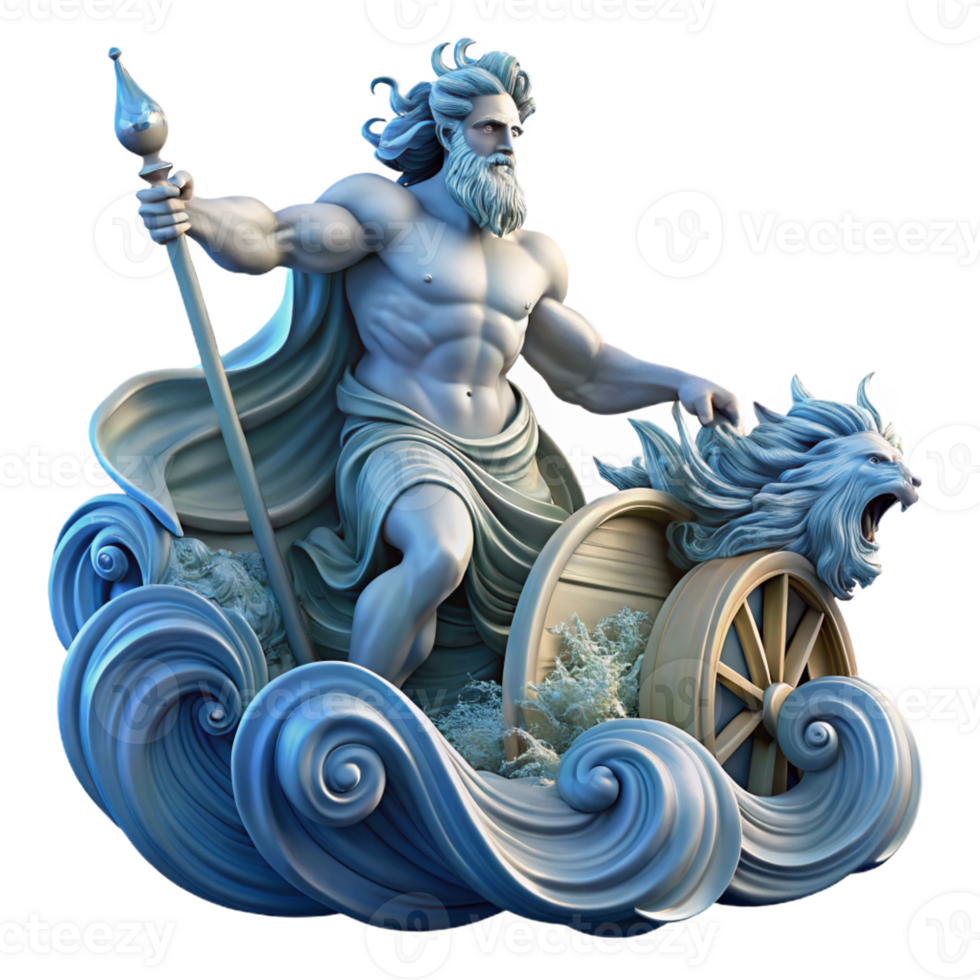 impressive classic Poseidon Commanding a Tempestuous Sea W exclusive png