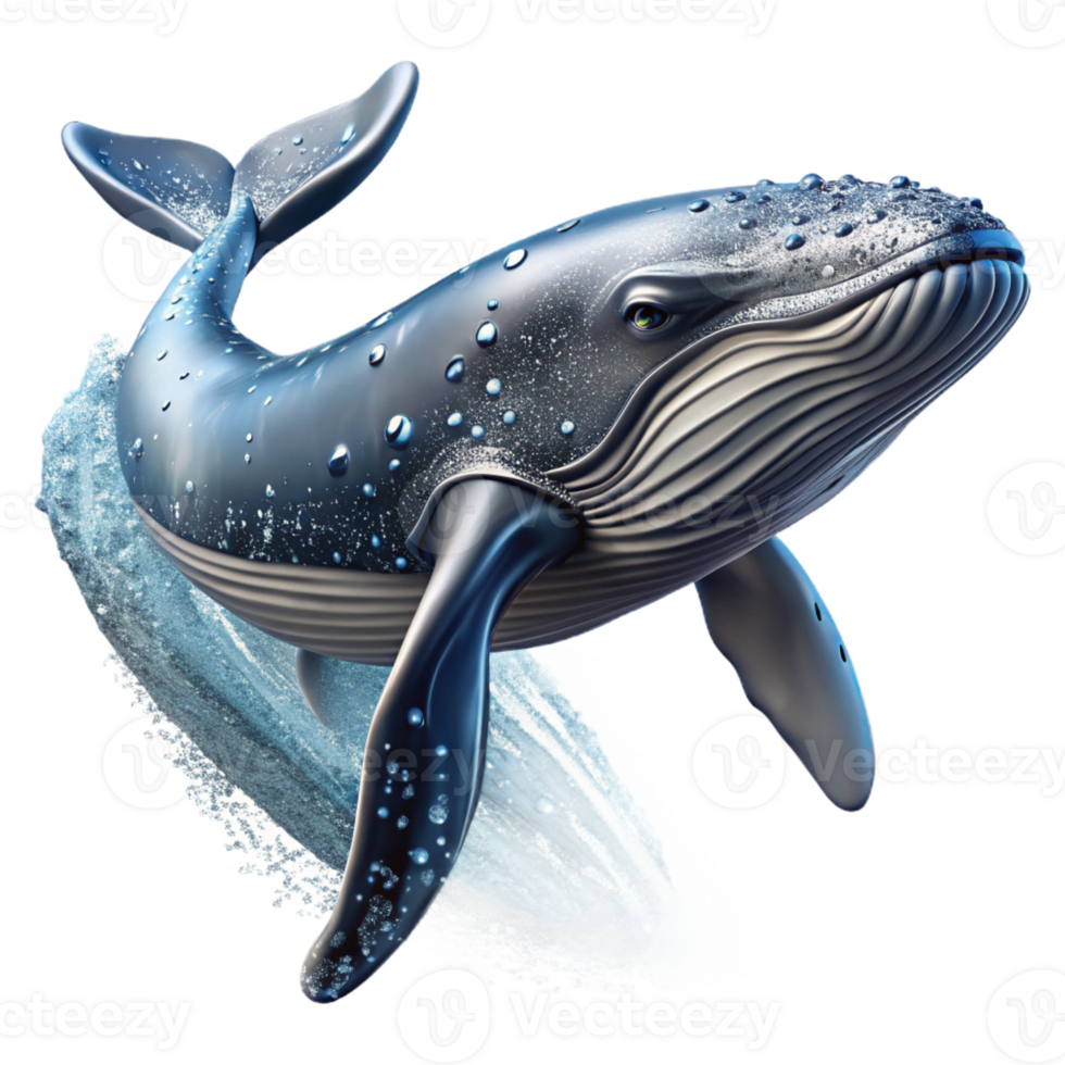 magnificent creative A Majestic Humpback Whale Breaching the S detailed png