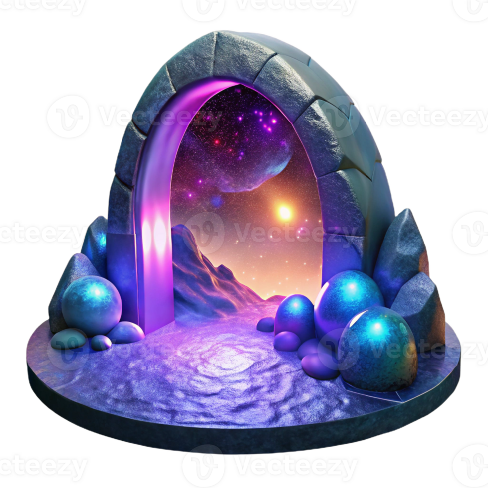 magnificent abstract A Portal Shimmering with Iridescent Ligh premium png