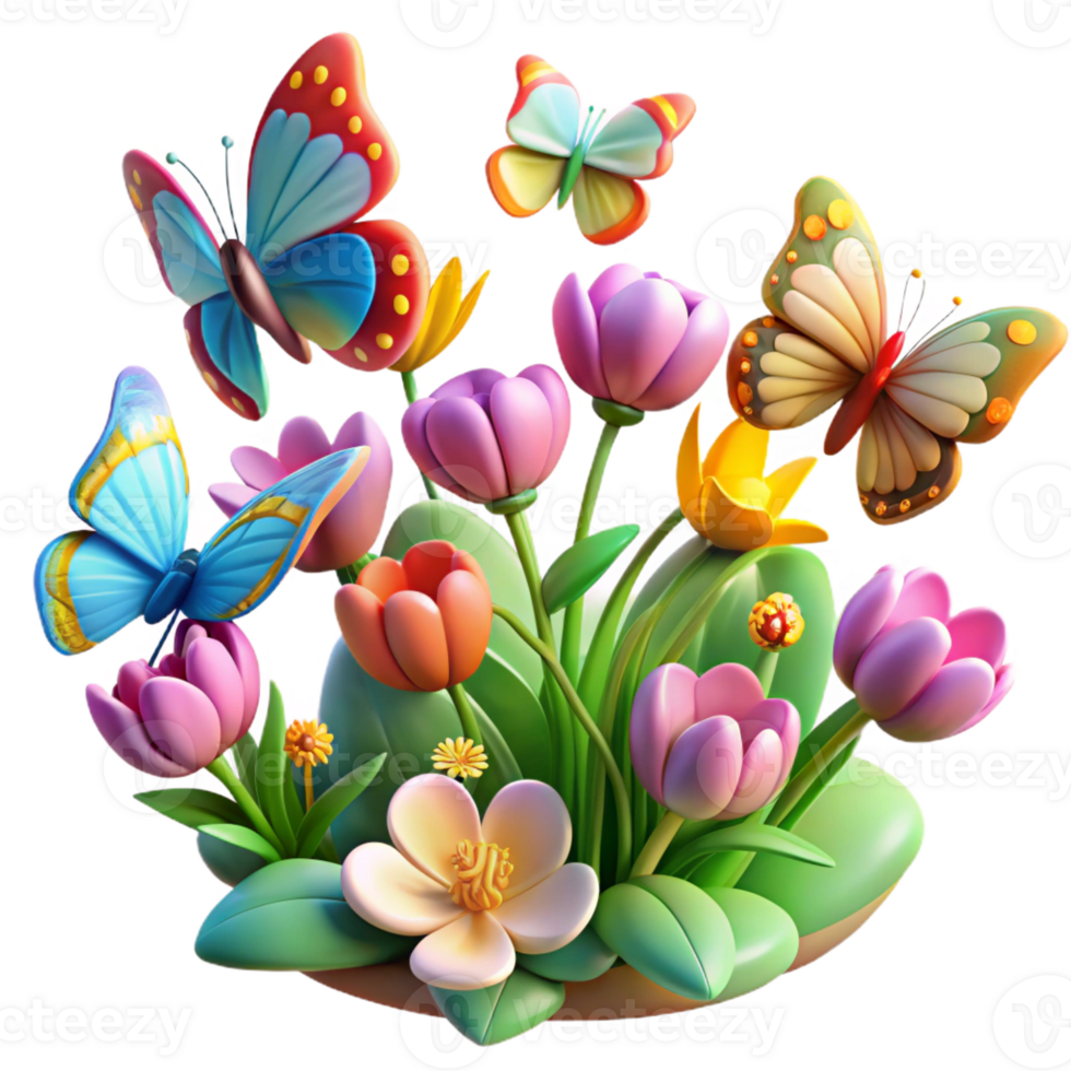 stunning vintage A Swarm of Colorful Butterflies Flutteri professional png