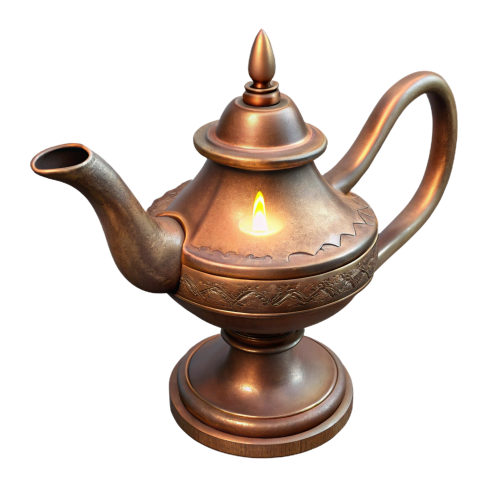 magnificent traditional Antique Oil Lamp Lit Wick Transparent Background authentic png