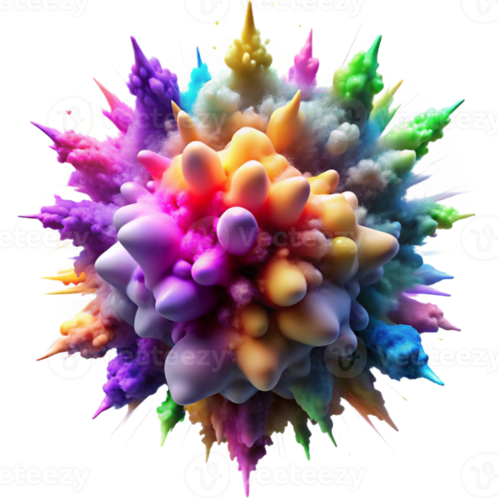 extraordinary contemporary A Chaotic Explosion of Vibrant Multicolo high resolution png