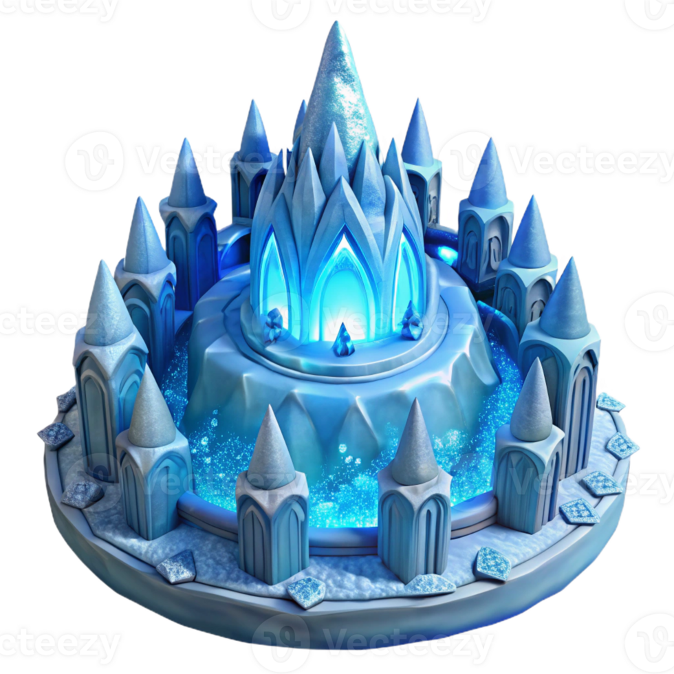 magnificent artistic An Intricate Ice Palace Sculpted from a Gl genuine png