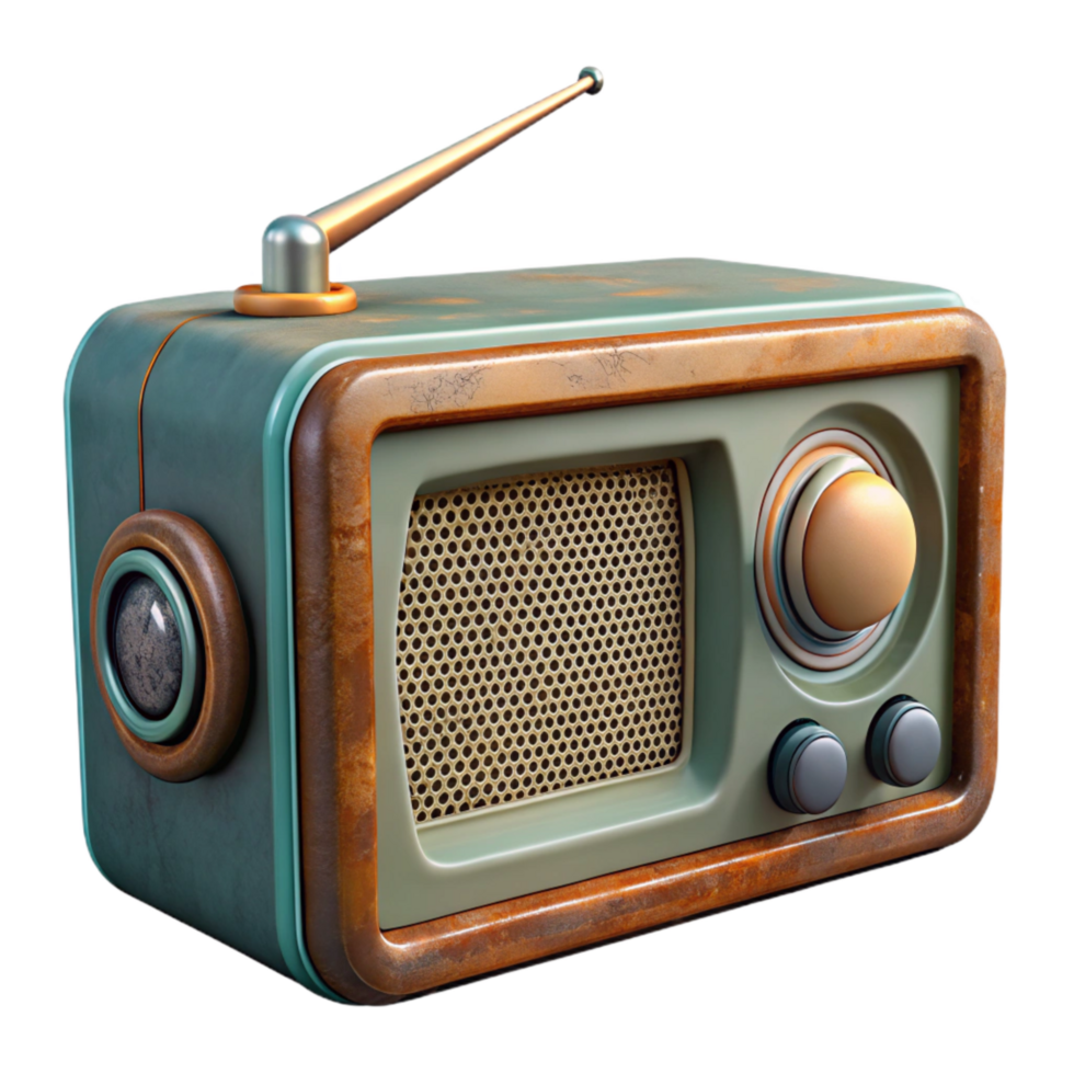 extraordinary creative Antique Radio with Antenna exclusive png