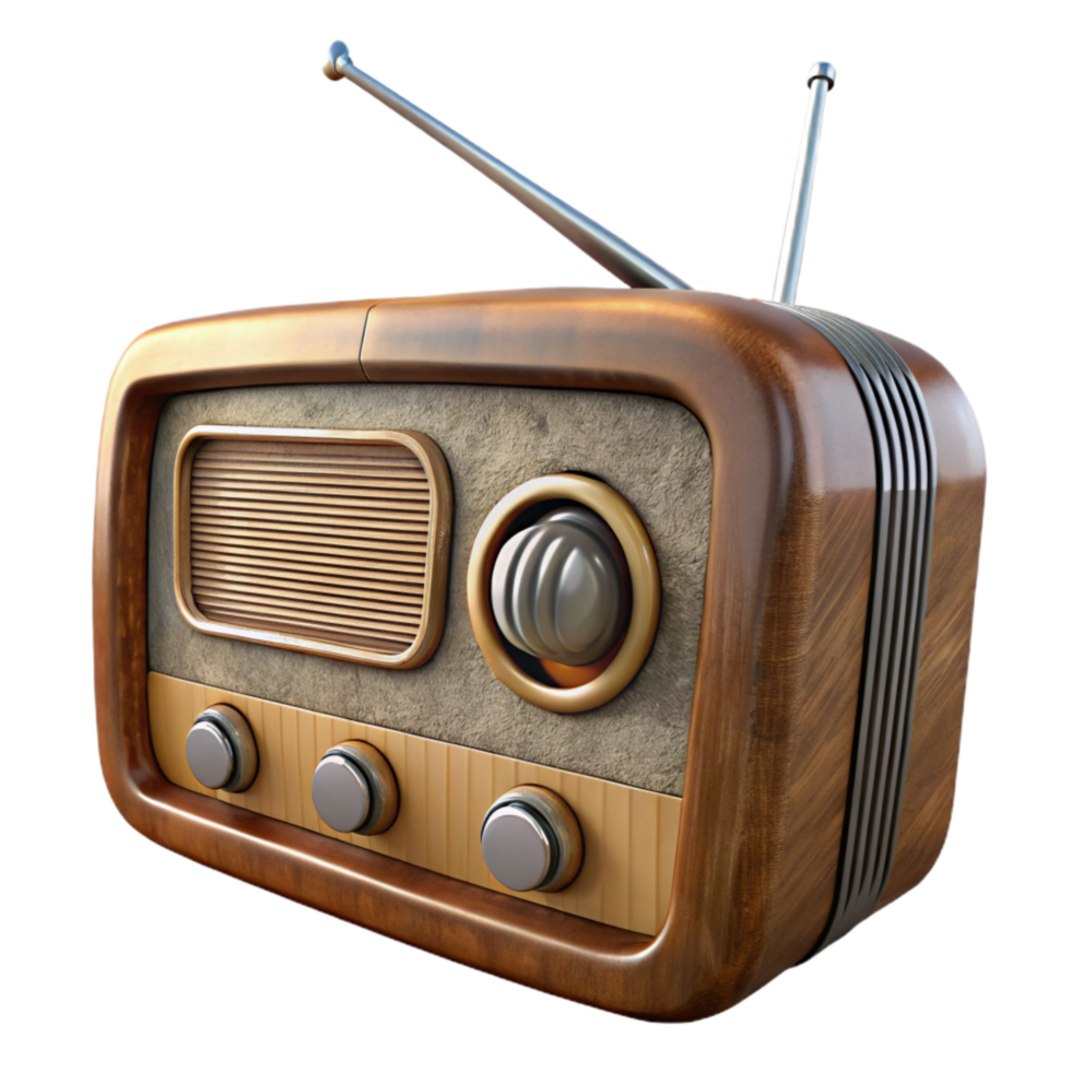stunning vintage Antique Radio with Antenna professional png
