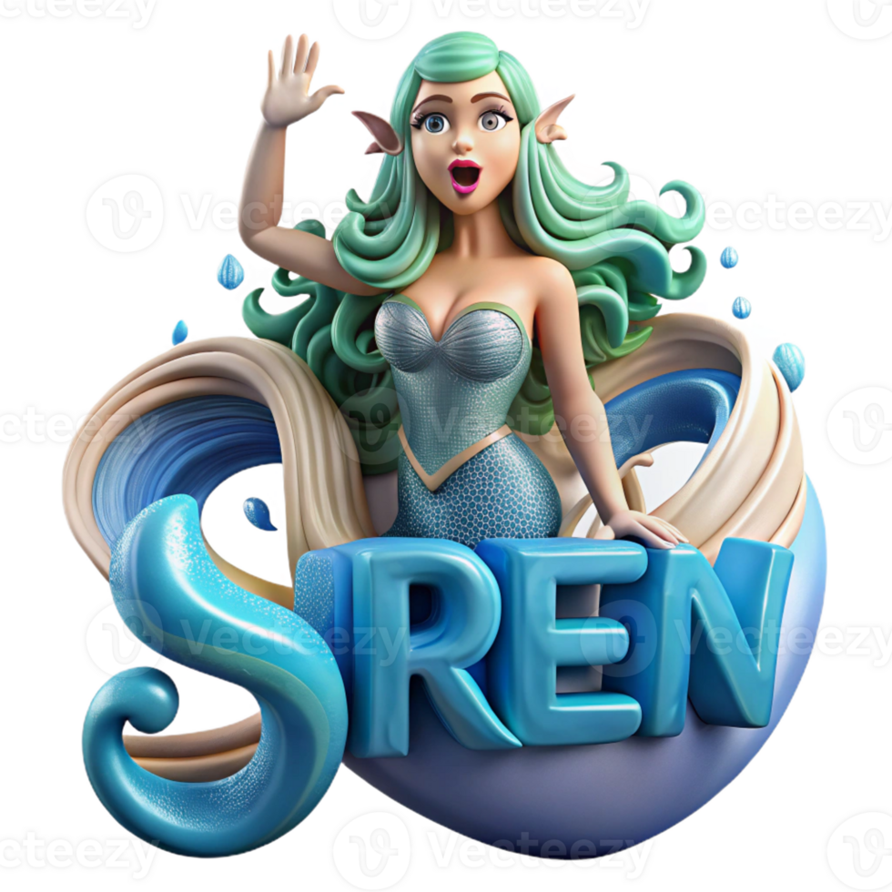 elegant artistic A Siren Luring Sailors with Her Song W professional png