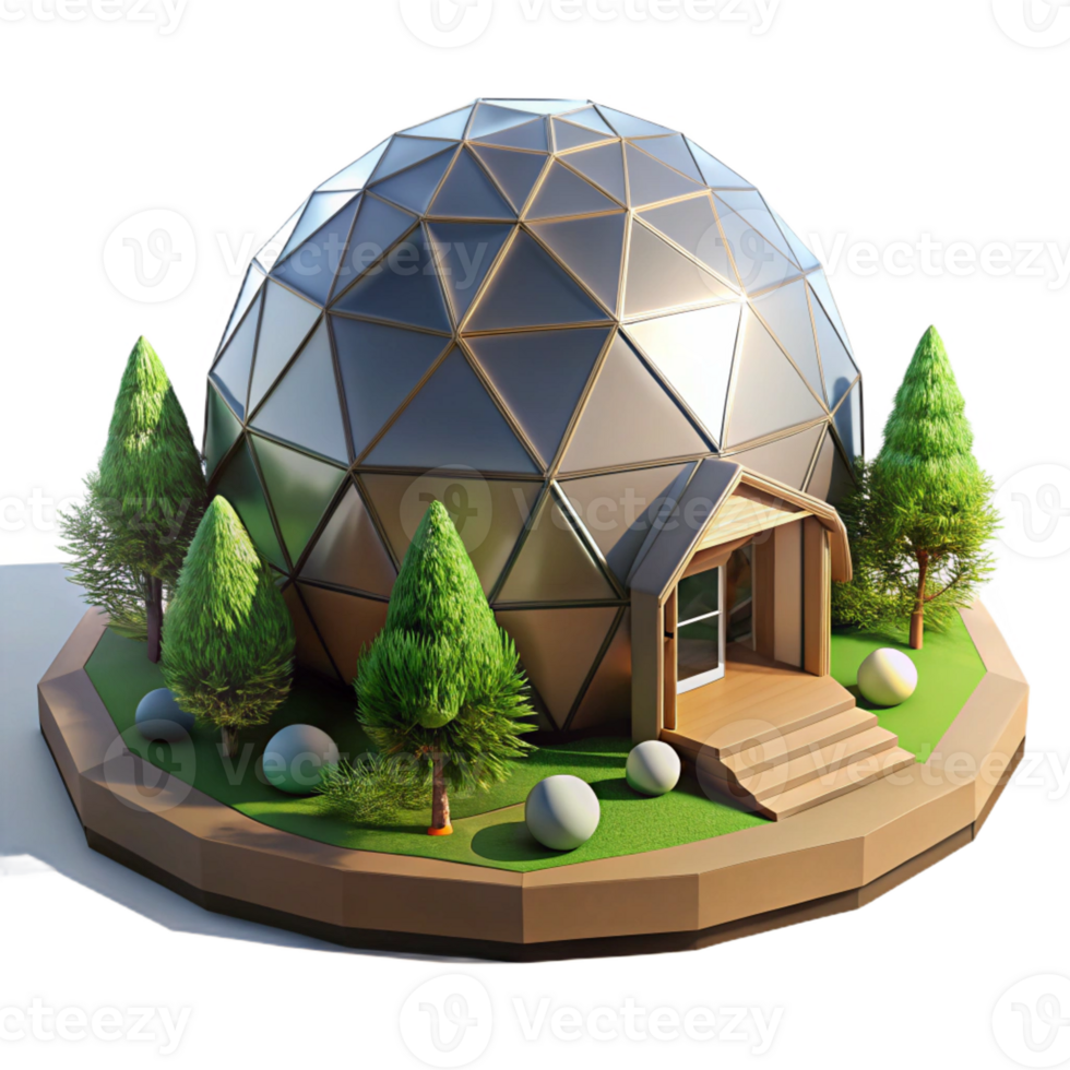 impressive artistic A Geodesic Dome Home Nestled in a Forest premium png