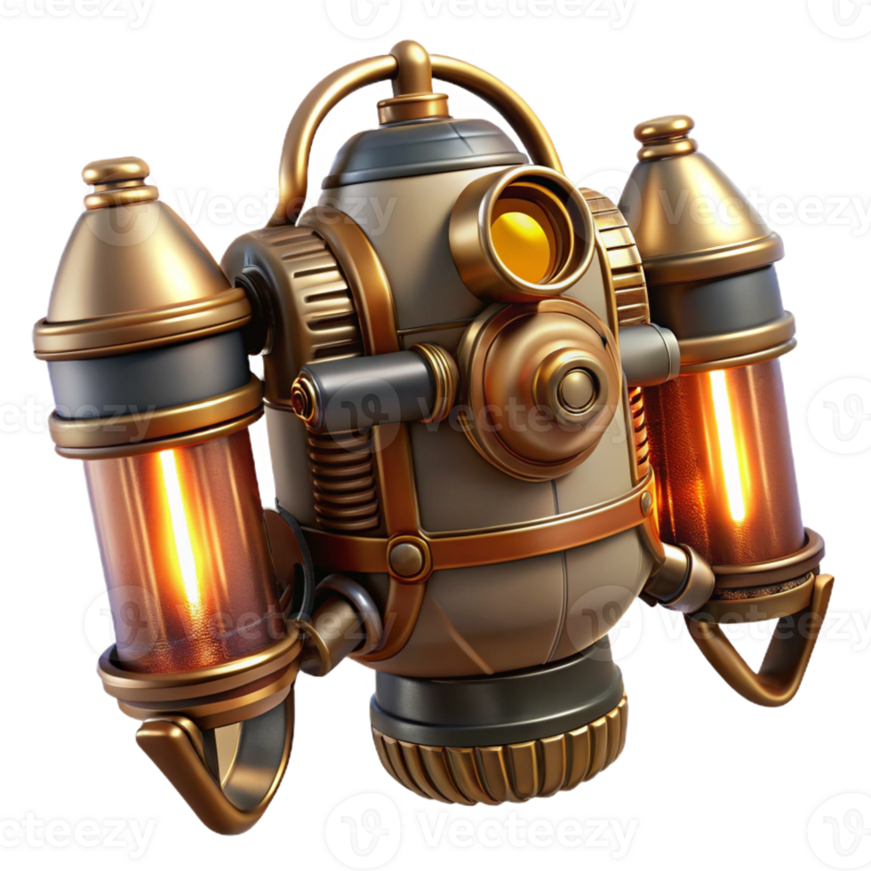 stunning abstract A Steampunk Jetpack Brass and Copper De high resolution png