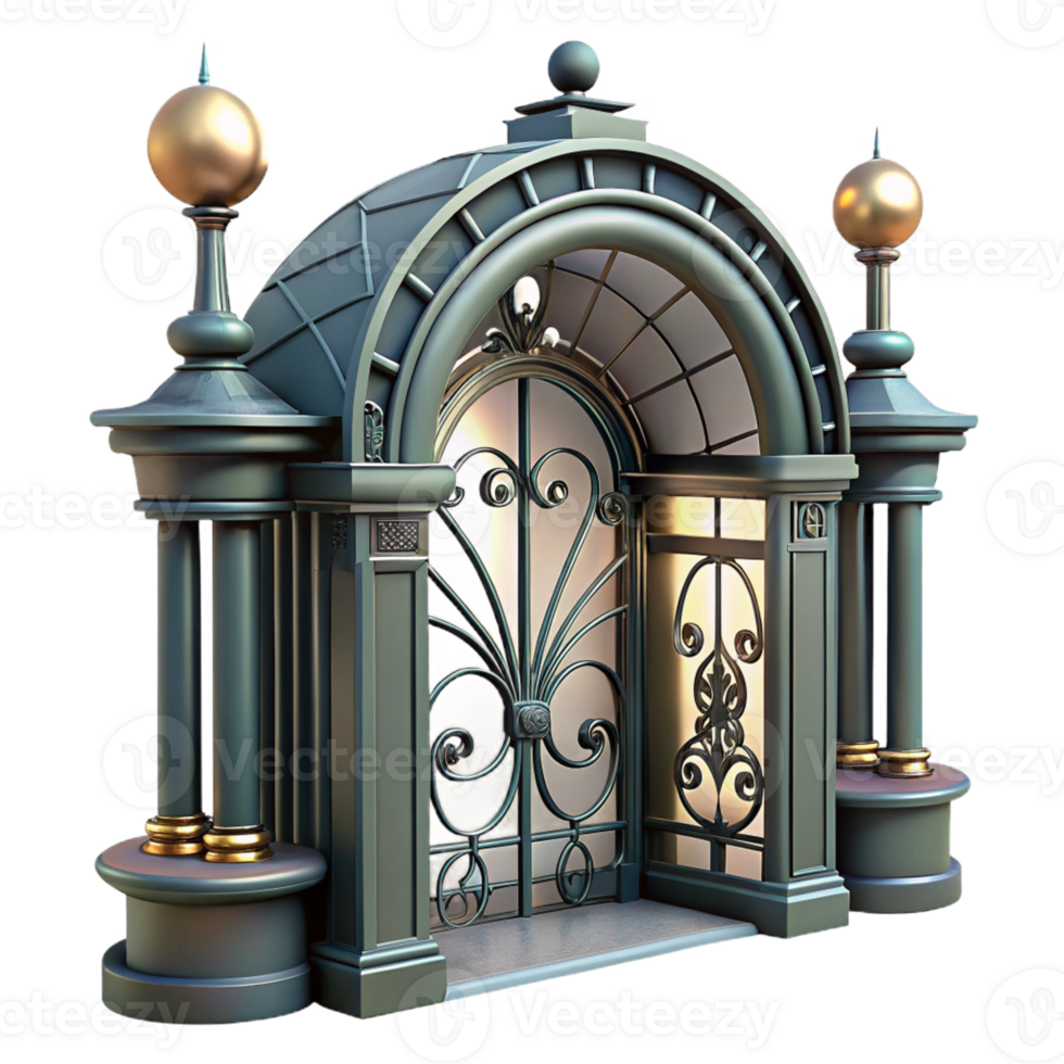 dramatic vintage An Art Nouveau Metro Station Entrance I high resolution png