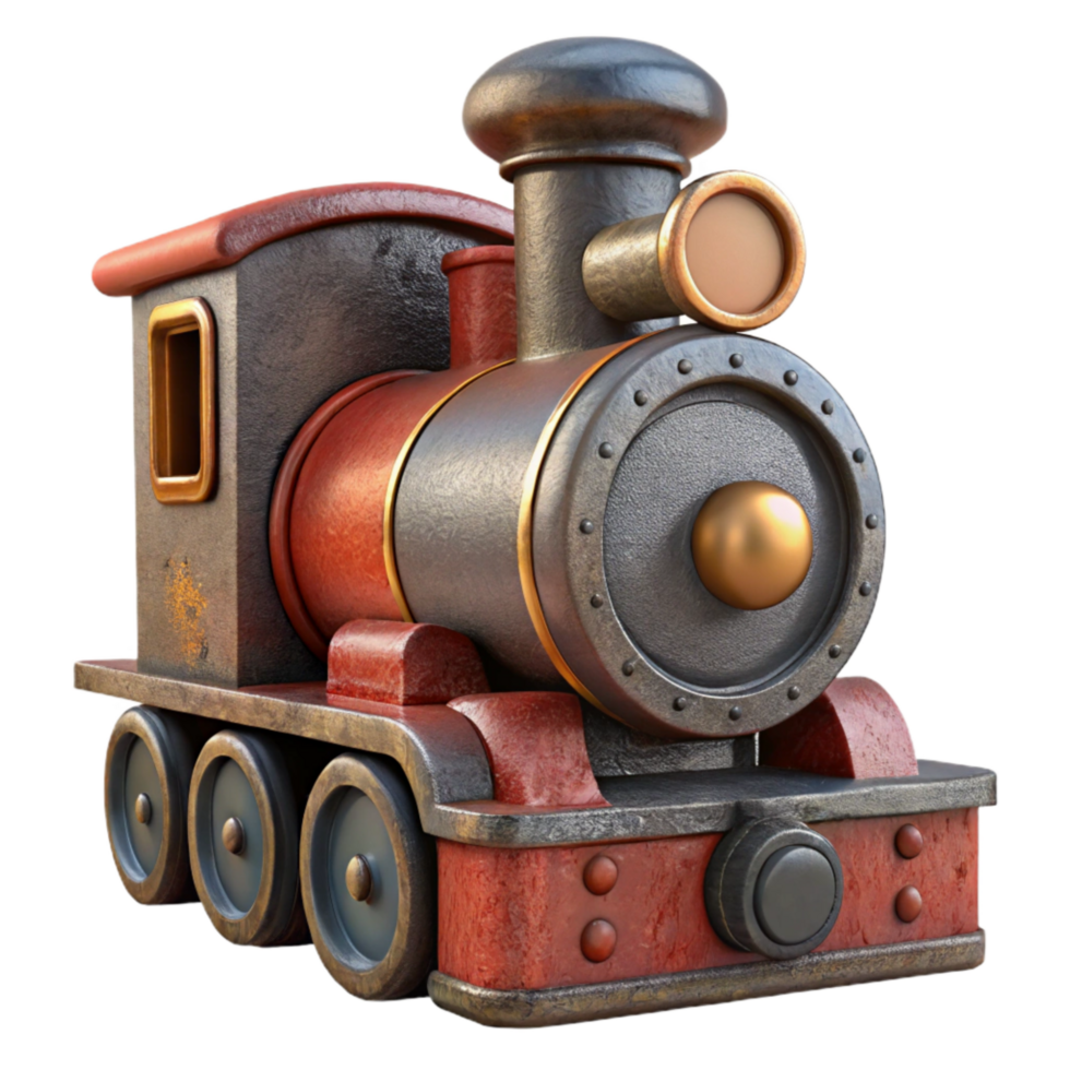 wonderful modern Antique Toy Train Engine Front View Cutout genuine png