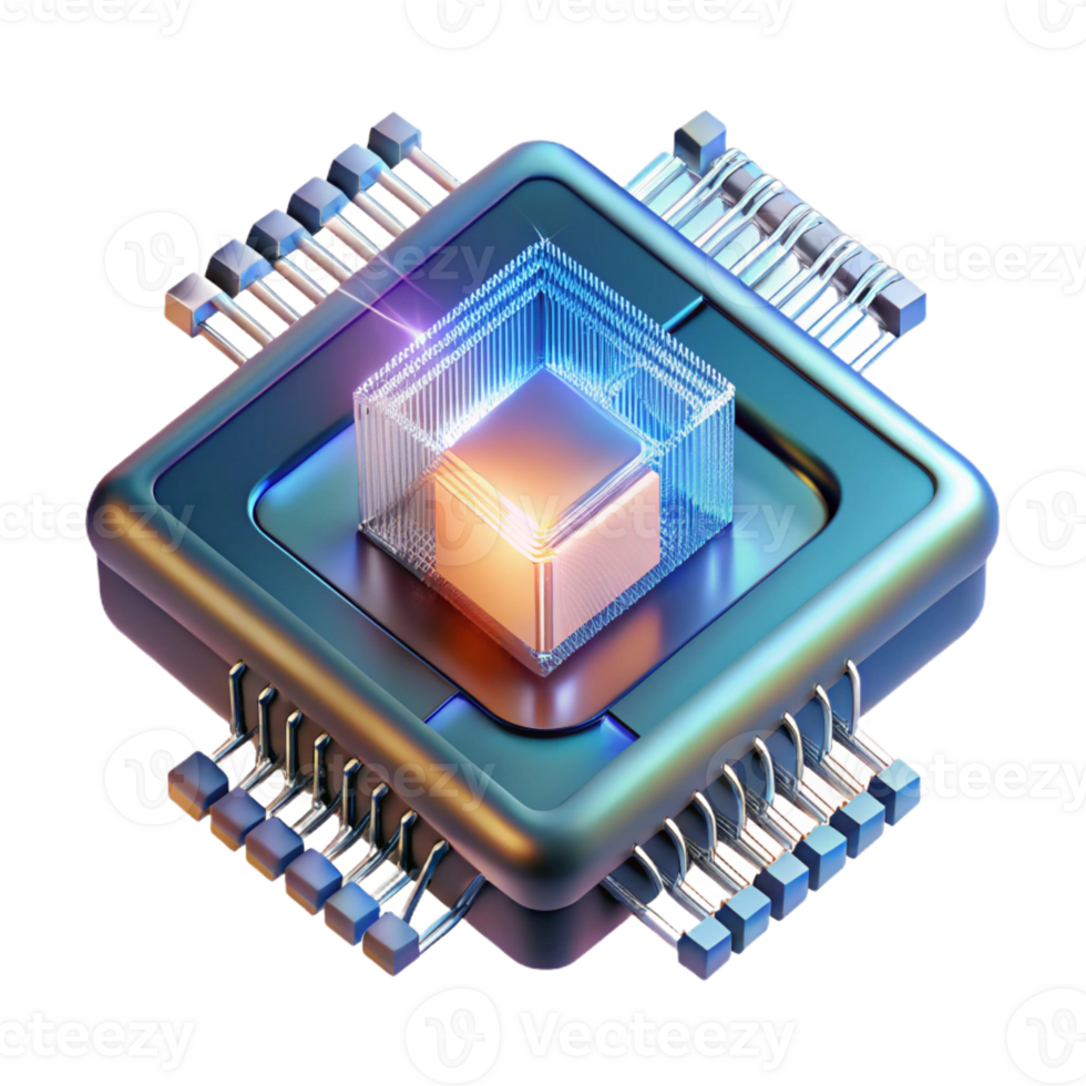 vibrant artistic A Single Microchip Magnified to Reveal exclusive png