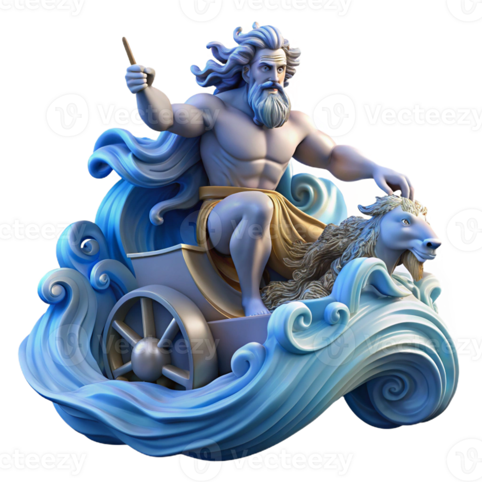 wonderful abstract Poseidon Commanding a Tempestuous Sea W genuine png