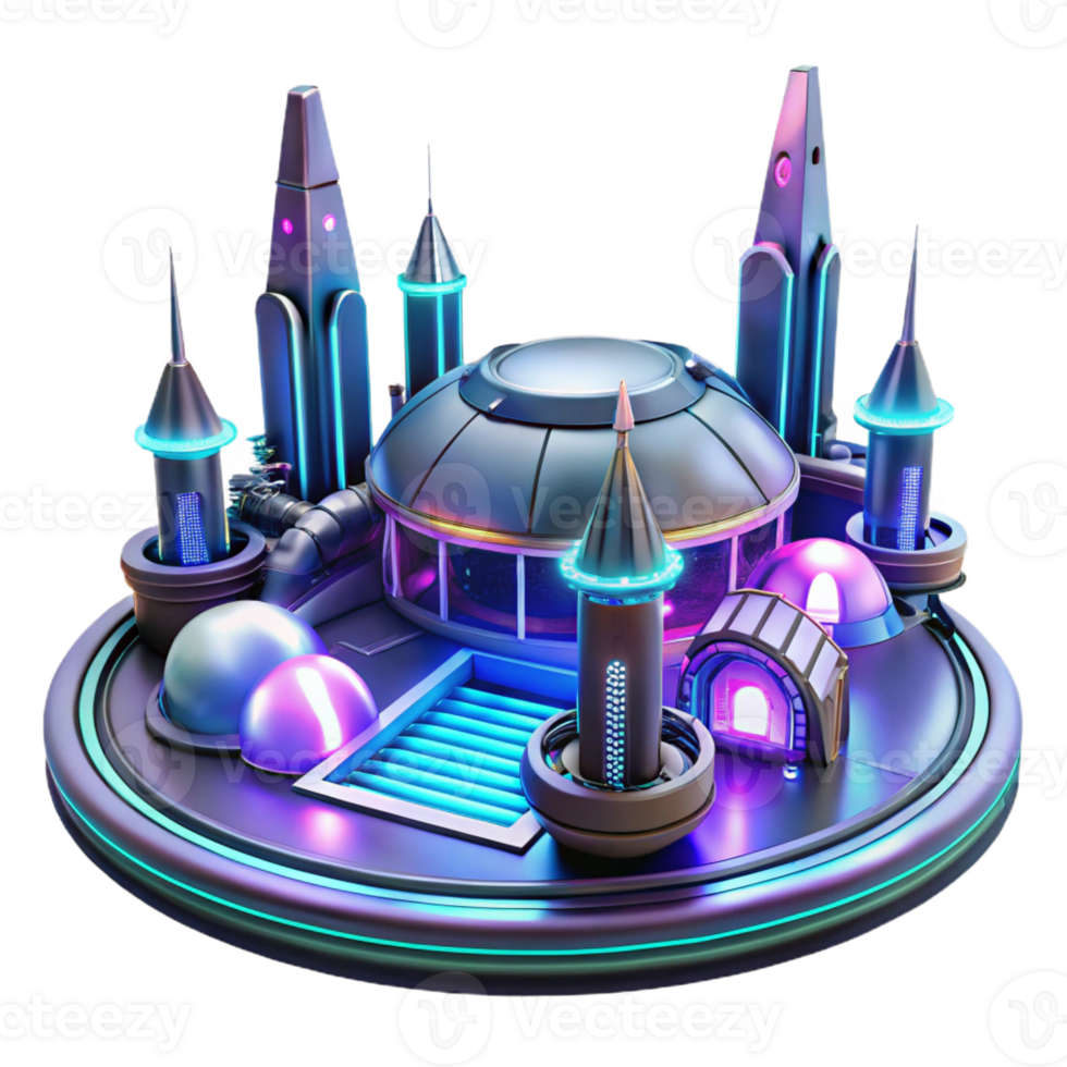 extraordinary rustic A Futuristic Spaceport with Sleek Spaceship authentic png