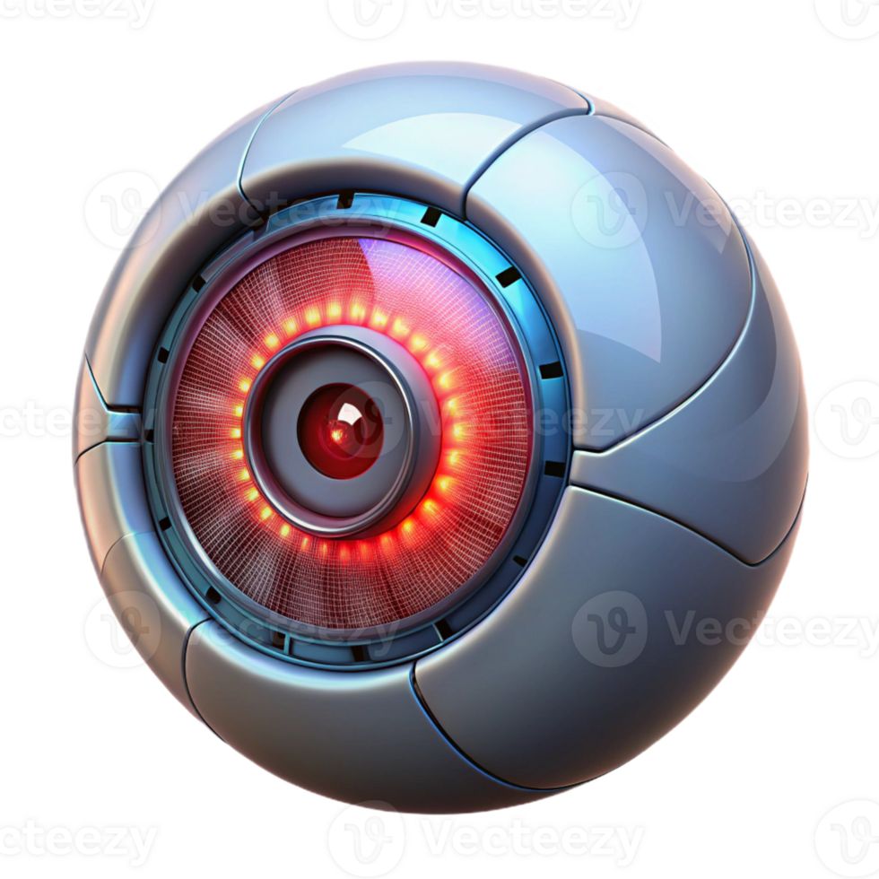 stunning artistic A Close Up of a Cyborg S Eye with Intr 4K png