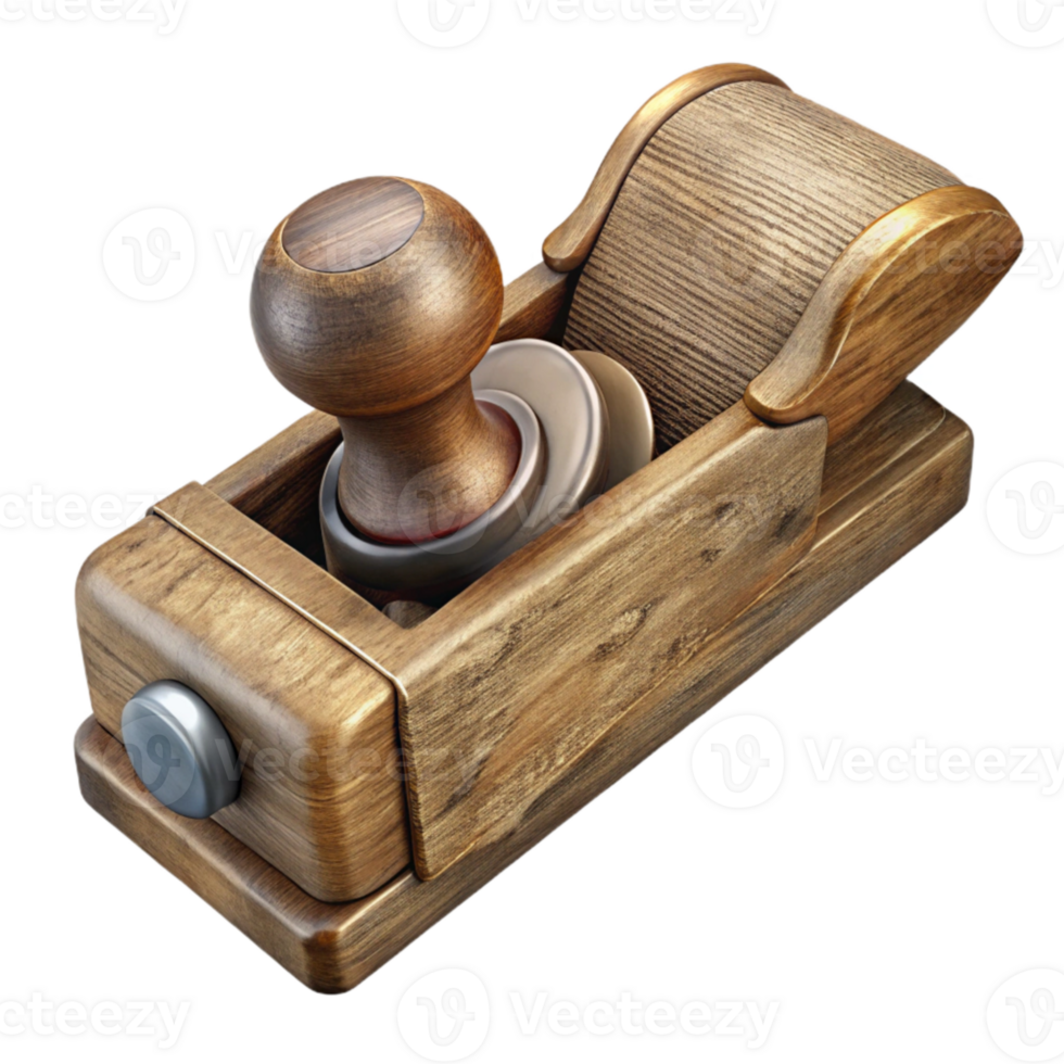 stunning rustic Antique Wooden Hand Plane Top View Element detailed png
