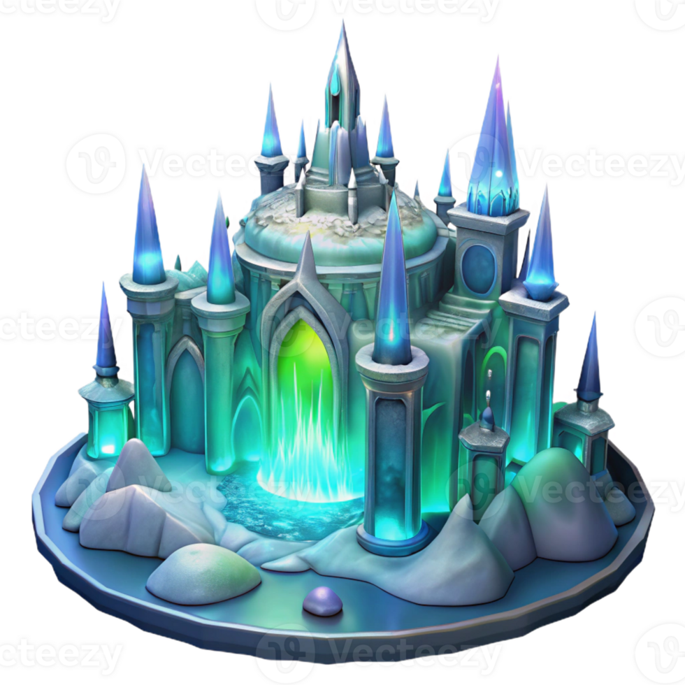 serene creative An Intricate Ice Palace Aurora Borealis exclusive png