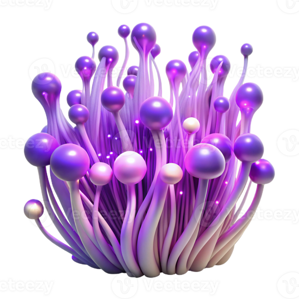 serene traditional A Field of Softly Swaying Bioluminescent genuine png