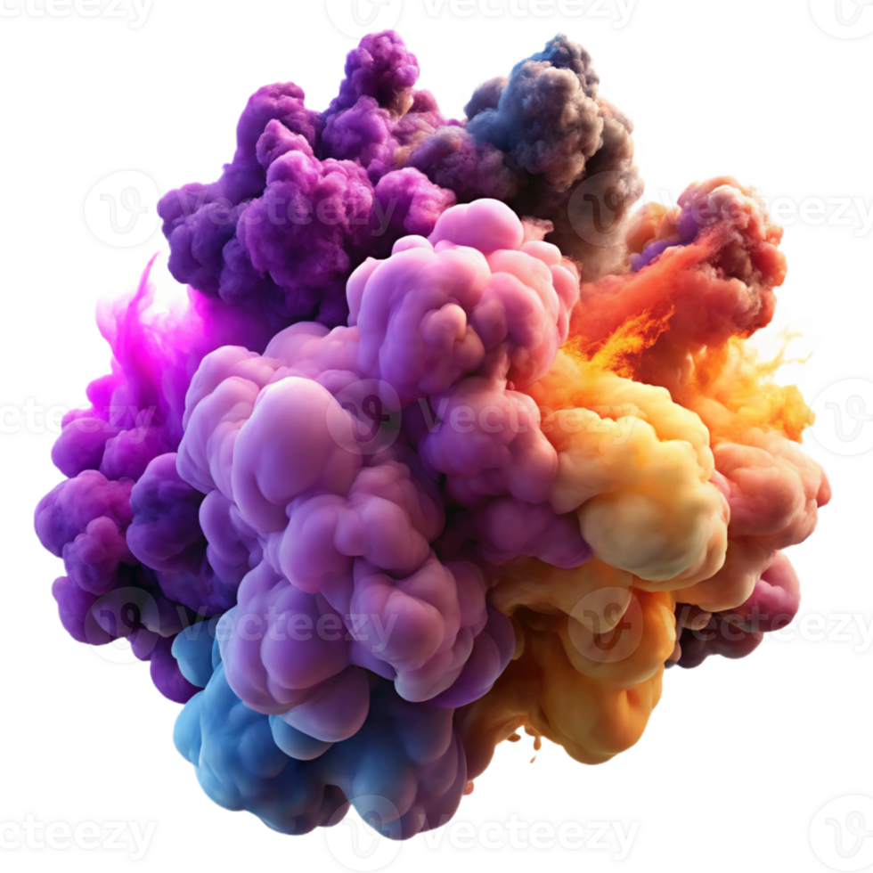 impressive classic A Swirling Mass of Colorful Smoke Plumes detailed png