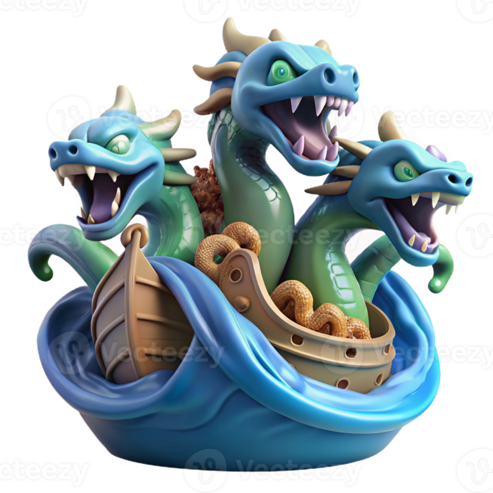 stunning abstract Scylla a Six Headed Sea Monster Attacki original png