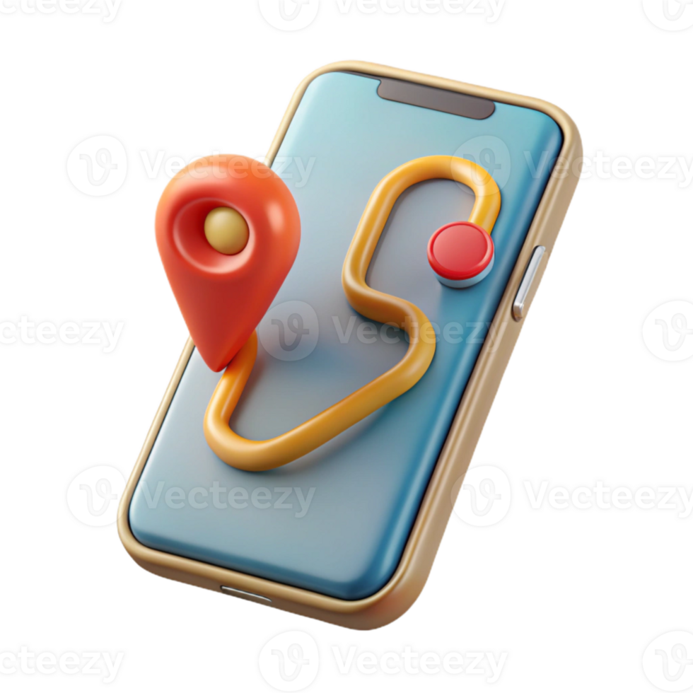 vibrant rustic Ar App Displaying Navigation Route Transparent Background exclusive png
