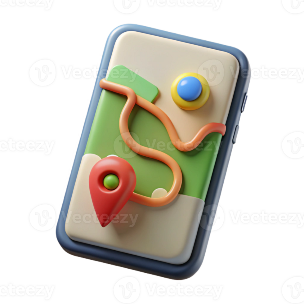 beautiful modern Ar App Displaying Navigation Route Transparent Background high quality png