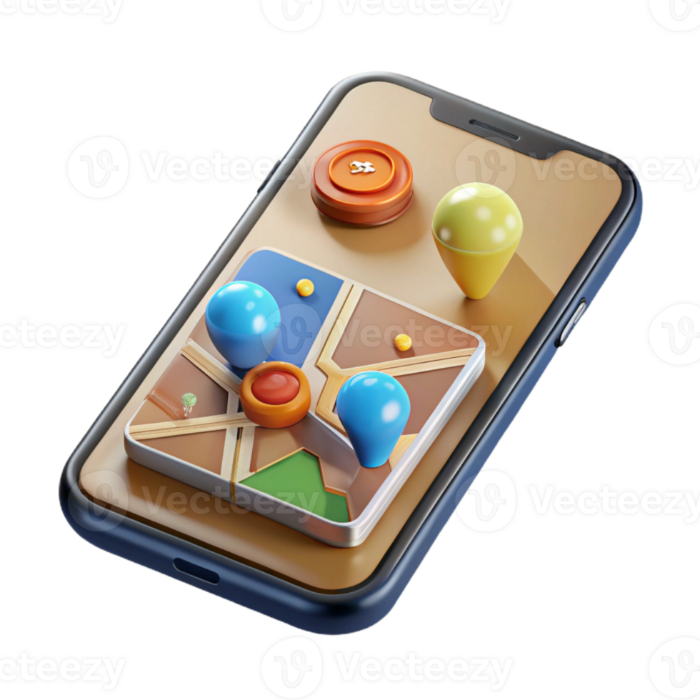 vibrant traditional Ar App Interface on Smartphone Screen Transparent Background detailed png
