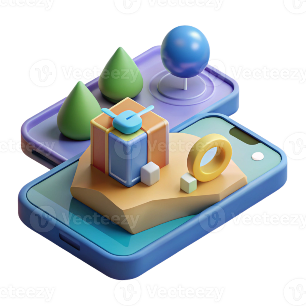 serene modern Ar Application Displaying 3d Model Transparent Background original png