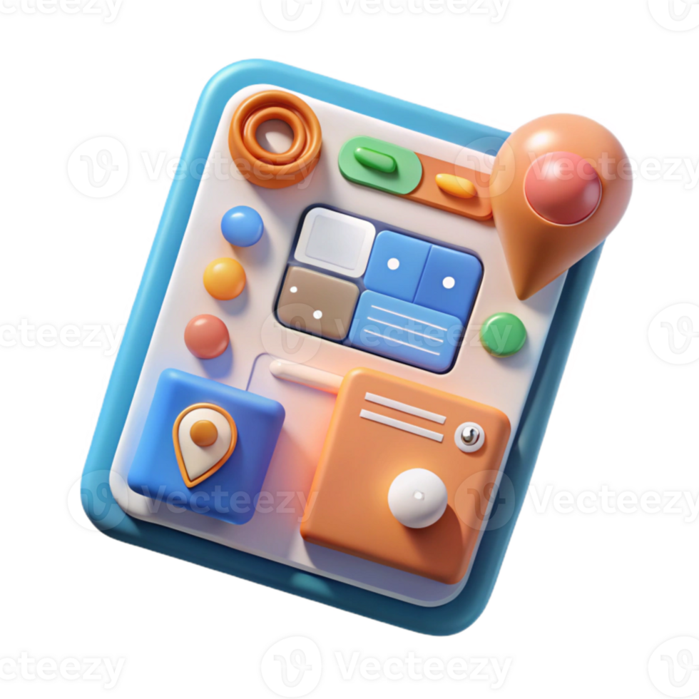 wonderful artistic Ar App with Interactive Elements Transparent Background original png