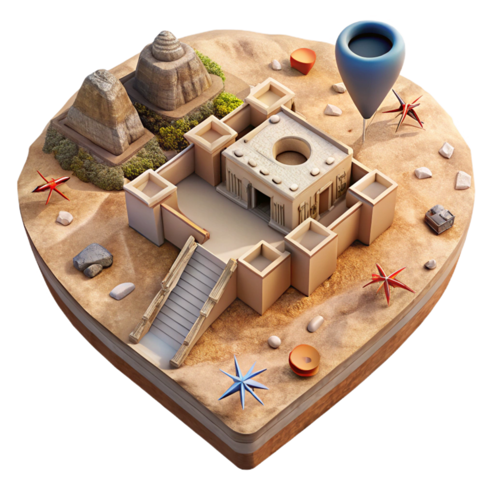 stunning modern Archaeological Site Aerial View with Drone Cutout high resolution png