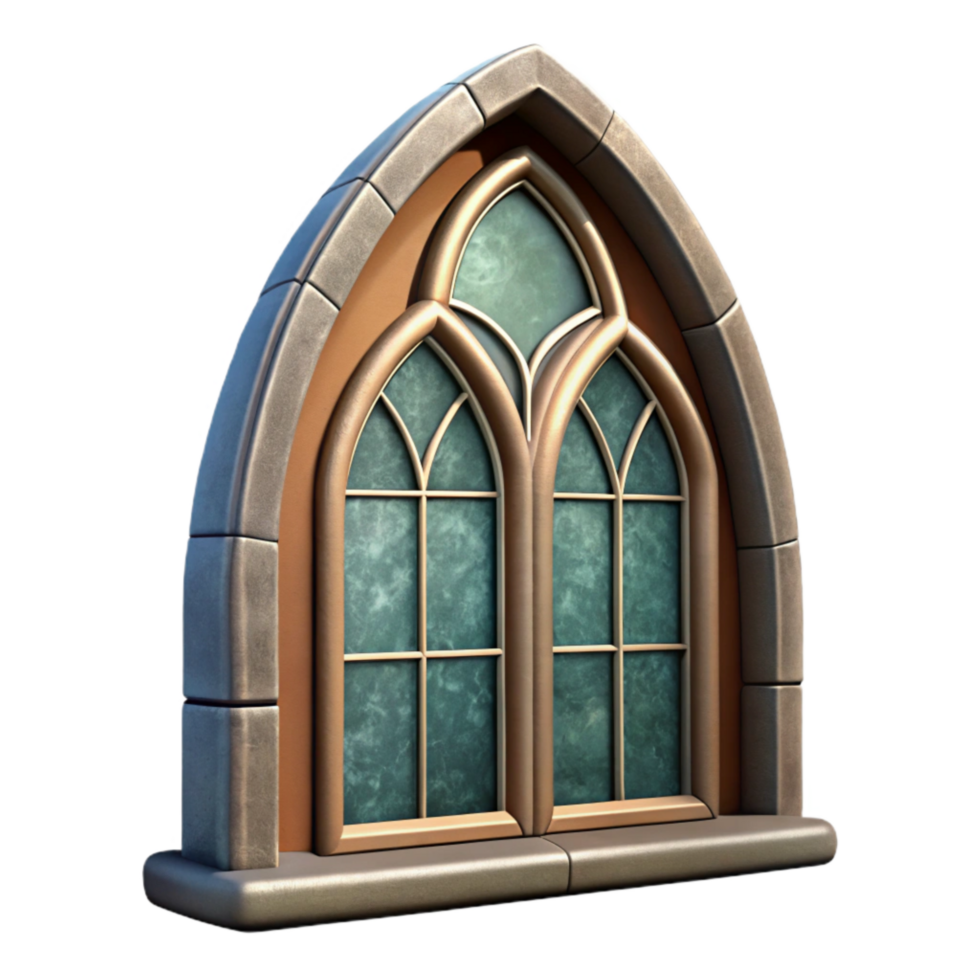 beautiful modern Arched Window Transparent Background Gothic Style exclusive png