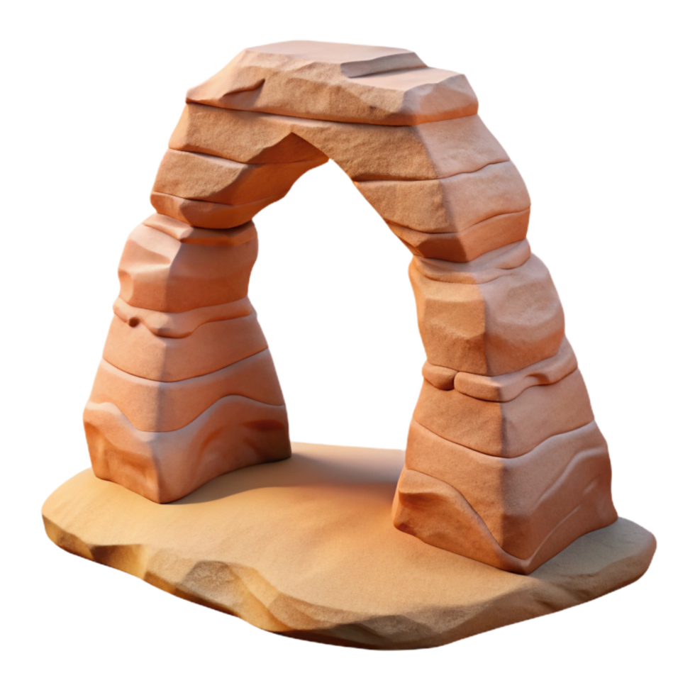 vibrant rustic Arches National Park Delicate Arch Daytime View Cutout detailed png