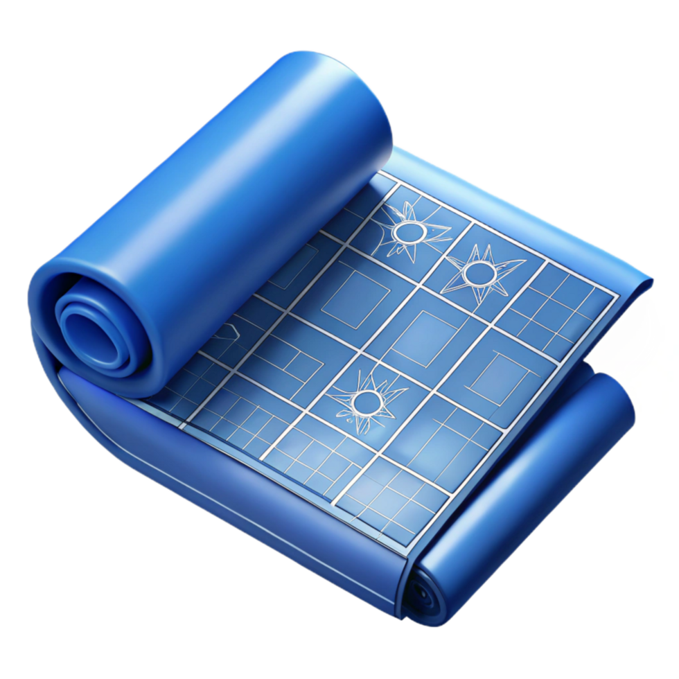 magnificent modern Architectural Blueprint Roll with Blueprints professional png