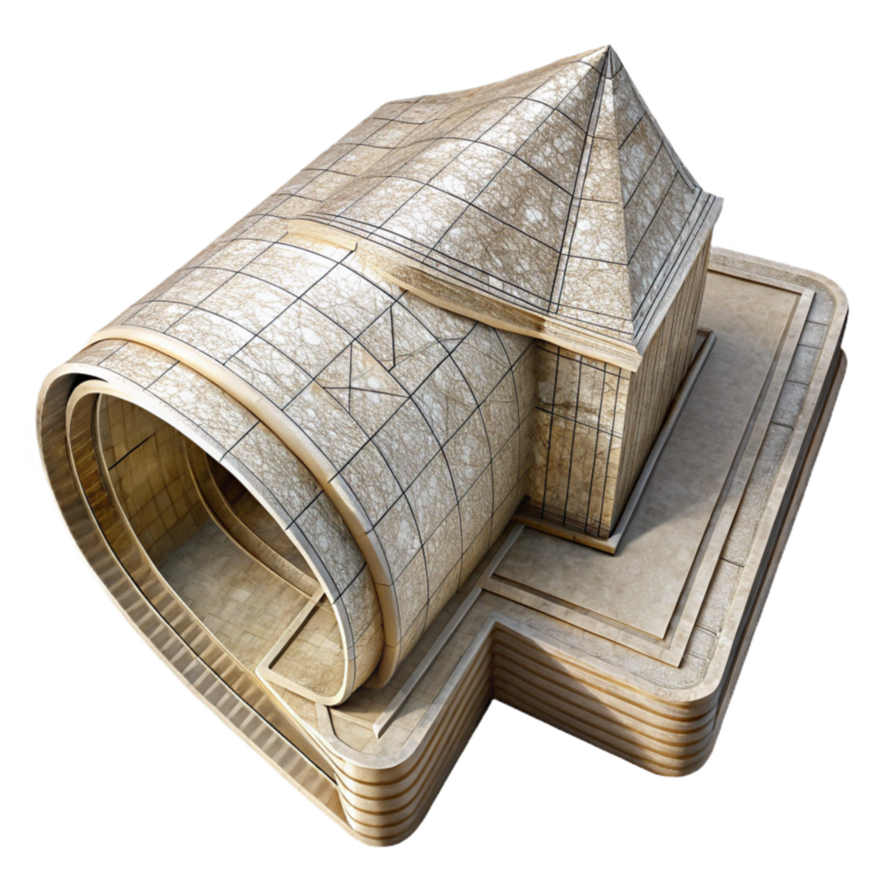 dramatic modern Architectural Drawing Fragment with Fine Lines exclusive png
