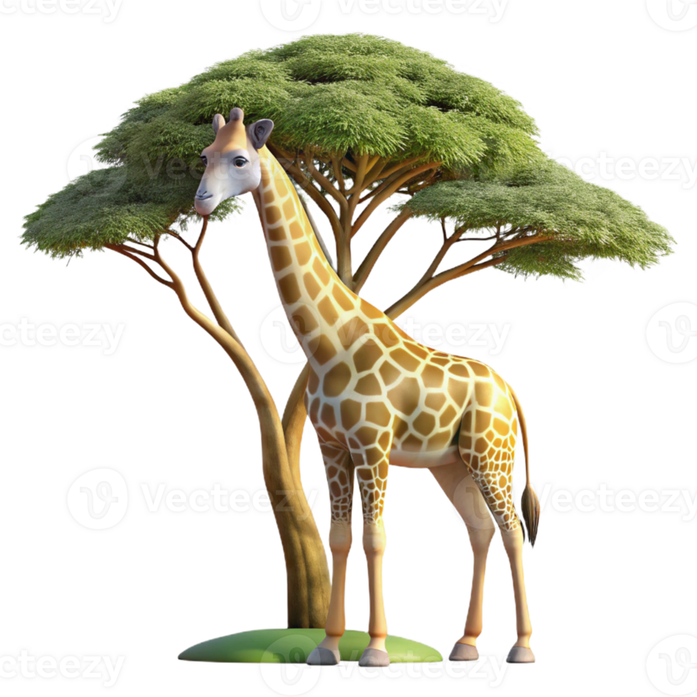 wonderful abstract A Graceful Giraffe Reaching for Leaves On professional png