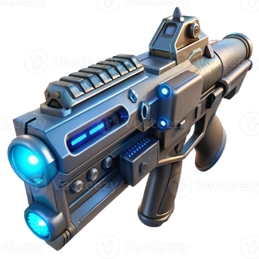 serene artistic A Close Up of a Futuristic Weapon with I high quality png