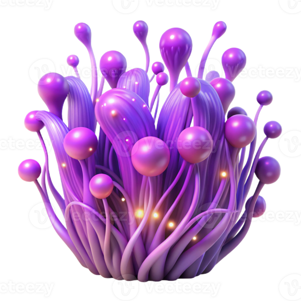 beautiful modern A Field of Softly Swaying Bioluminescent high resolution png