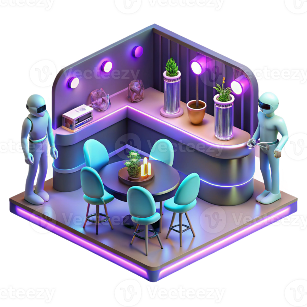 impressive vintage A Futuristic Bar Filled with Aliens And exclusive png