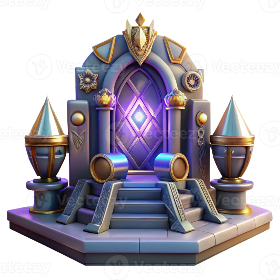 wonderful abstract A Futuristic Throne Room Ornate Decorat 4K png