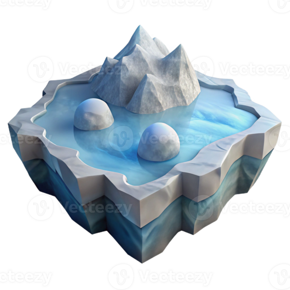 magnificent classic Arctic Ice Floes Polar Landscape Element exclusive png