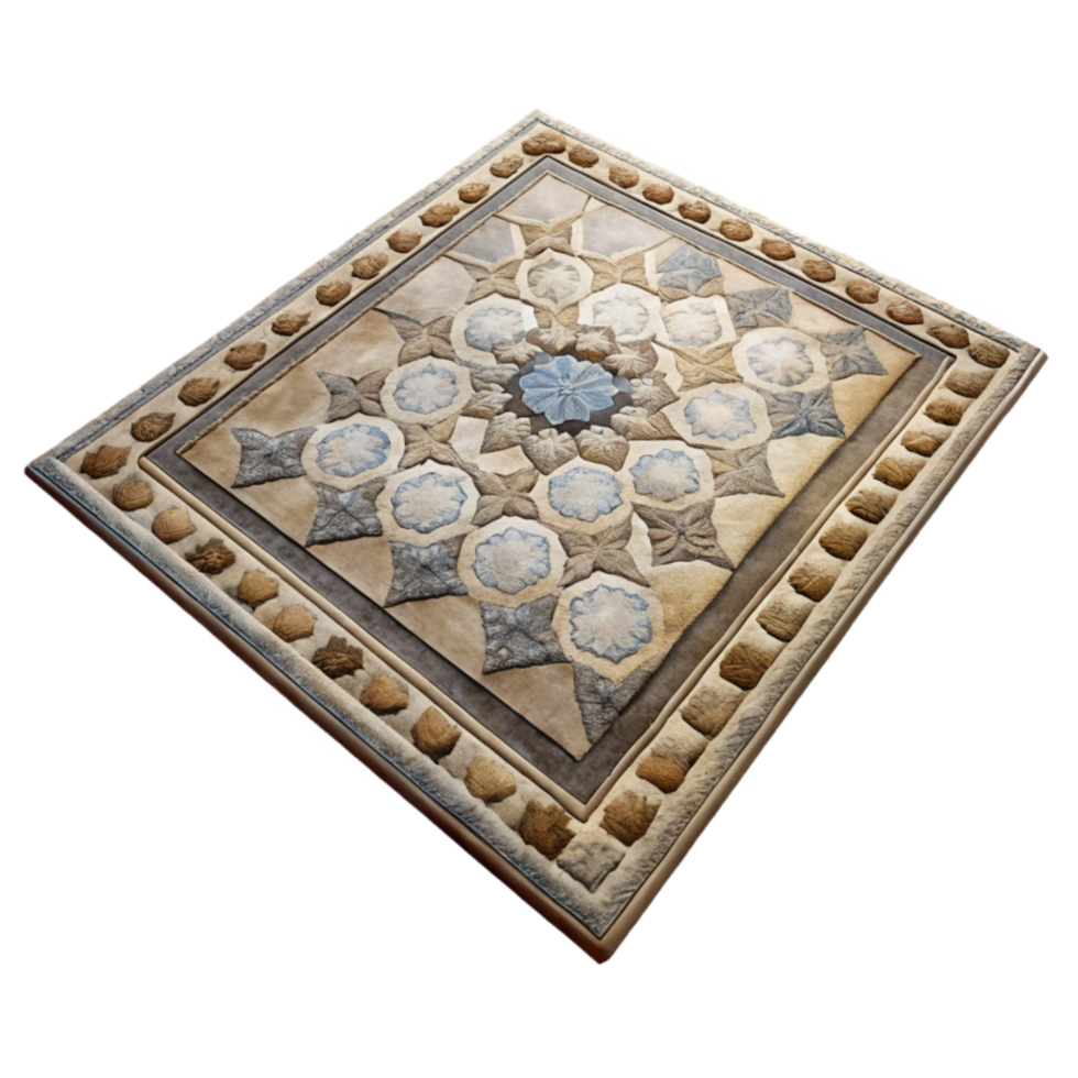dramatic rustic Area Rug Geometric Pattern Transparent Background professional png