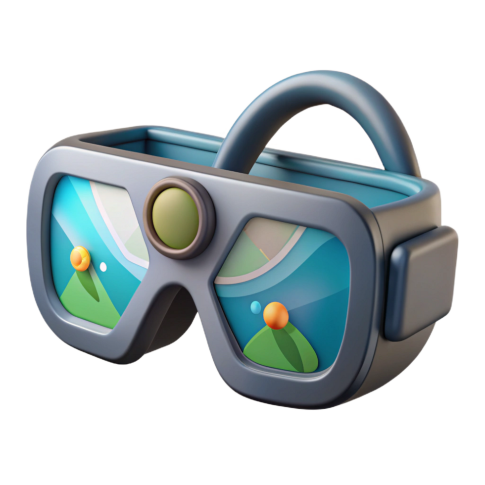 magnificent creative Ar Glasses with Transparent Display Cutout Element professional png
