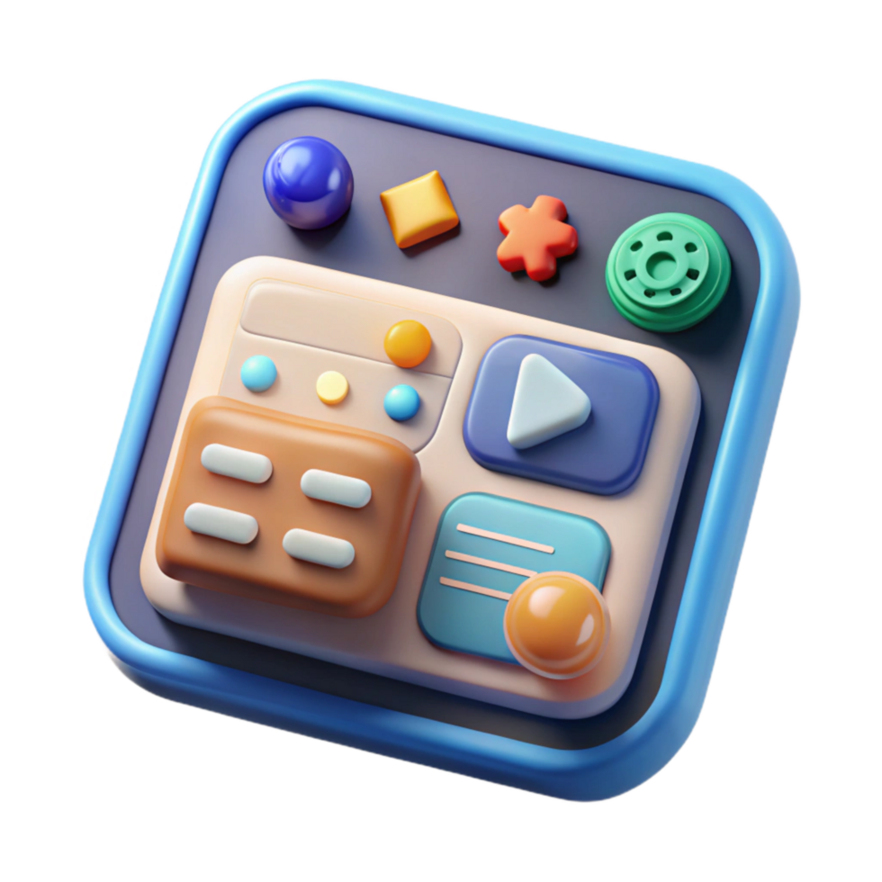 beautiful creative Ar Interface with Interactive Buttons Transparent Background genuine png