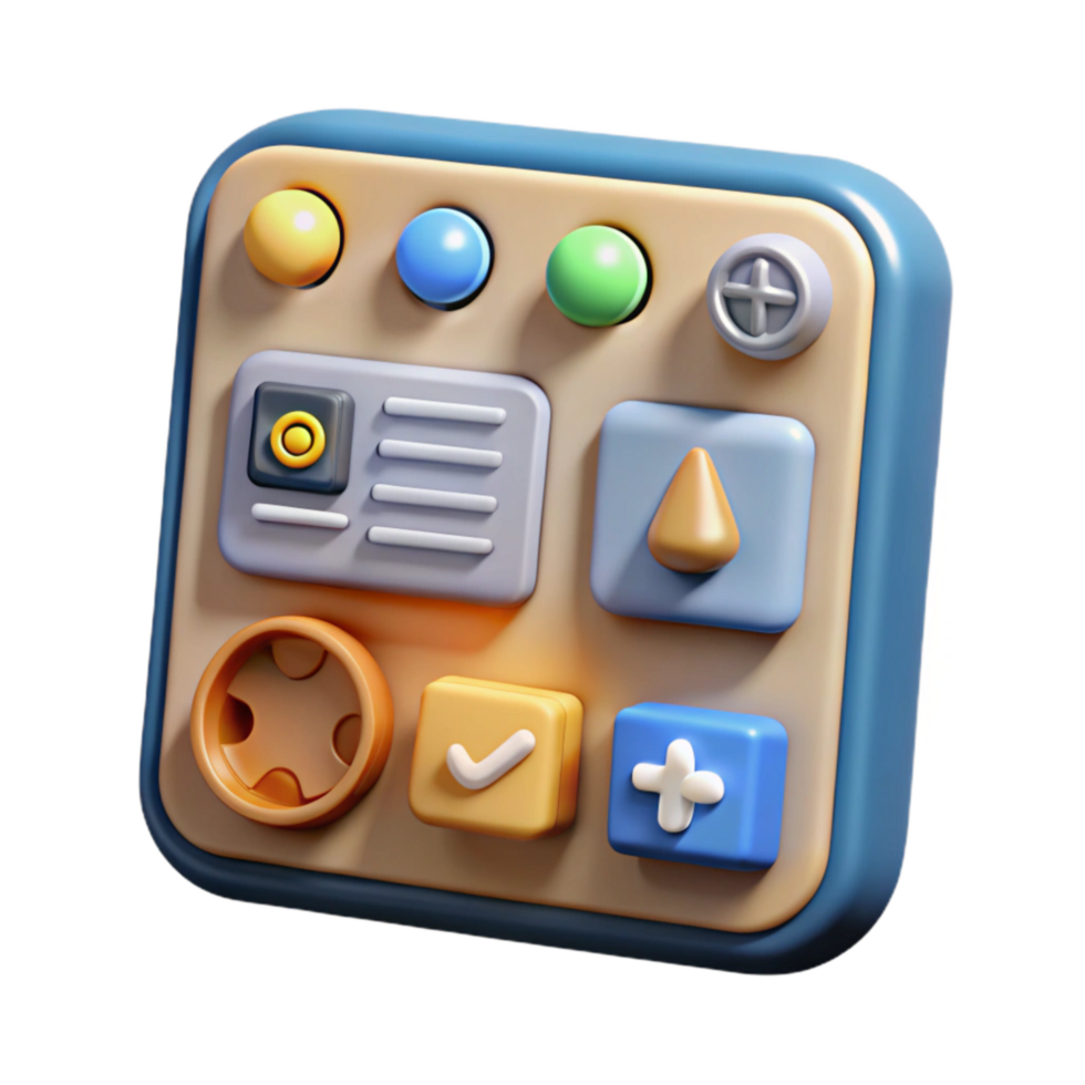 vibrant traditional Ar Interface with Interactive Buttons Transparent Background high resolution png
