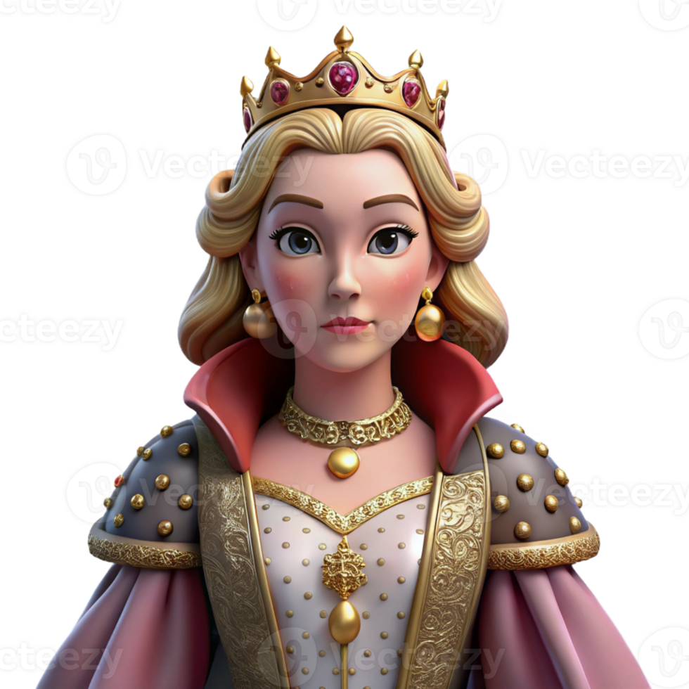 extraordinary minimalist Portrait of a Stern Looking Queen in a Reg exclusive png