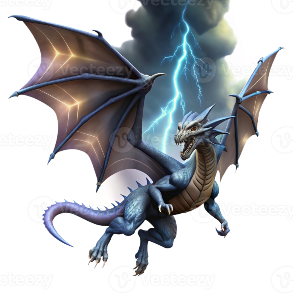 extraordinary creative Dragon Soaring Through Storm original png