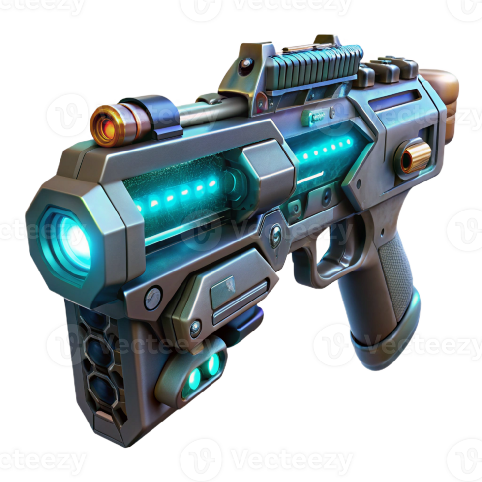 impressive minimalist A Close Up of a Futuristic Weapon with I 4K png