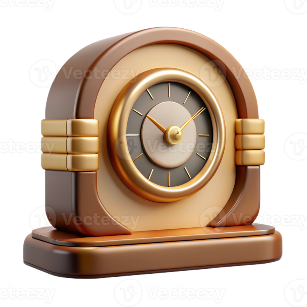 magnificent classic Art Deco Clock Streamlined Design Cutout high quality png