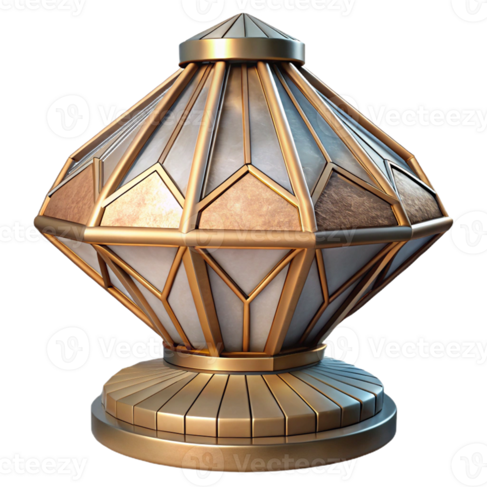 dramatic contemporary Art Deco Lamp Geometric Design Cutout original png