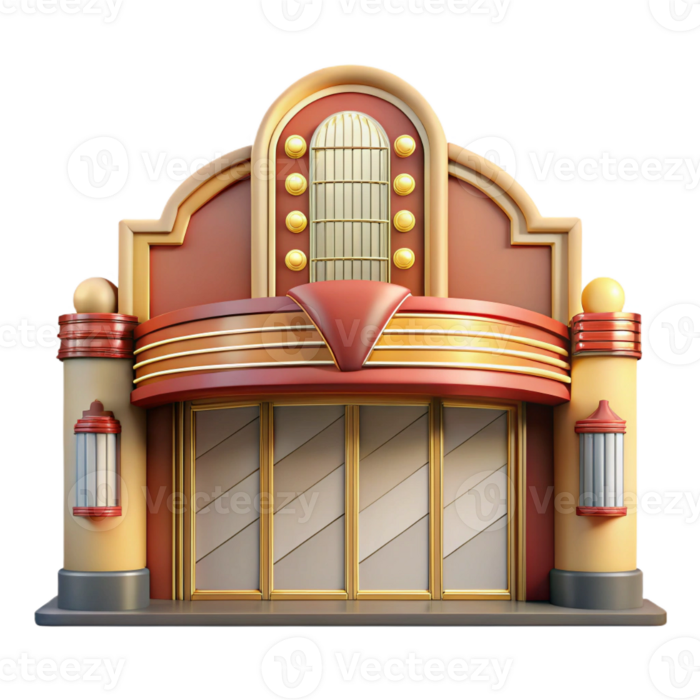 magnificent abstract Art Deco Theatre Marquee Transparent high resolution png
